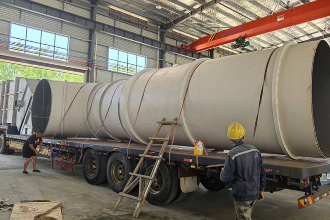 镇海炼化烟风道成品装车